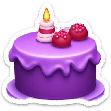 Purple cute cake sticker