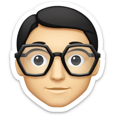 hexagon glasses sticker