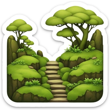 Green-brown-mossy-dusky-dull-aesthetic-scenic-scenery-Decoration sticker