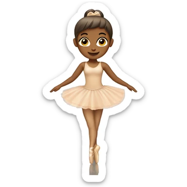 tan ballerina sticker