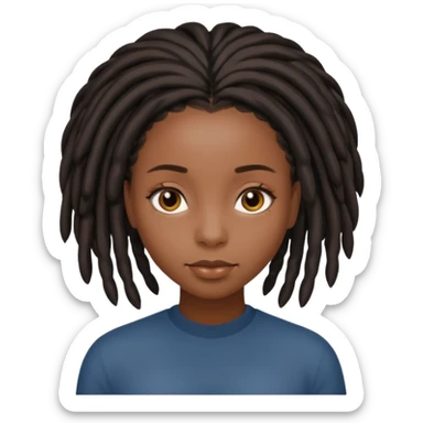 Black girl with locs sticker