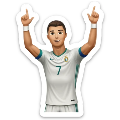 Cristiano Ronaldo football player celebrating a goal sticker