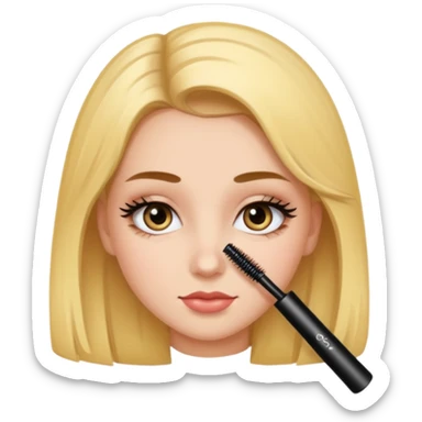 Girl with a mascara  sticker