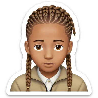 Jaden Smith with cornrow  sticker
