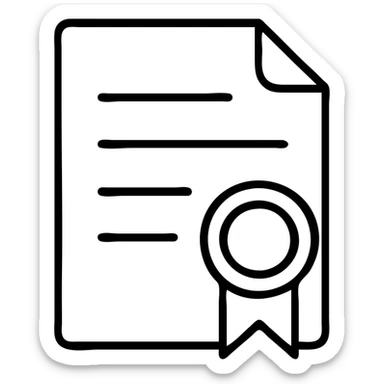 Paper with a stamp or seal – official merchant registration document sticker