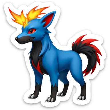 Luxray-Manectric-Houndoom-Pokémon-Fakémon-hybrid-creature sticker
