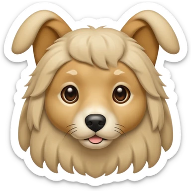 Hund beige mit langen Ohren  sticker