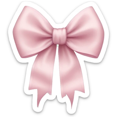 light pink bow sticker