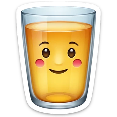 glass cup empty sticker