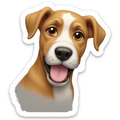 dog arched up  sticker