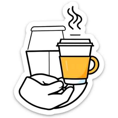 Me and my caffe in the morning sticker