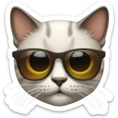 Cat with sunglasses sticker