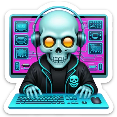 devops cyberpunk vaporwave hacker themed emoji pack sticker