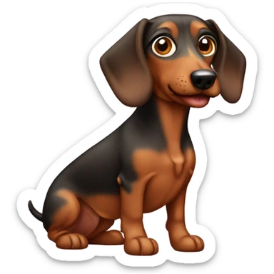 Teckel dog sticker