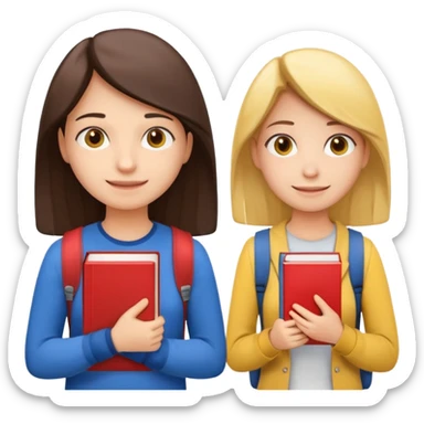 

Left: a stressed, sad student preparing for IELTS, holding books and coffee, tired face, exam stress.

Right: a happy confident student after IELTS, traveling abroad, airplane, university, freedom, smiling.

Style: emoji, clean, simple, white background. sticker
