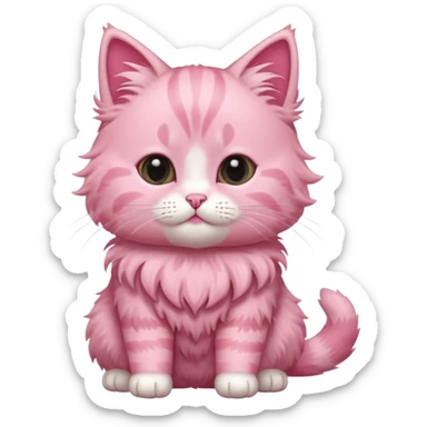 full body of. baby Russian pink cat  sticker