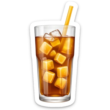 ice tea in glass sticker