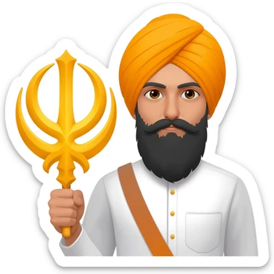 With sikh sign sticker