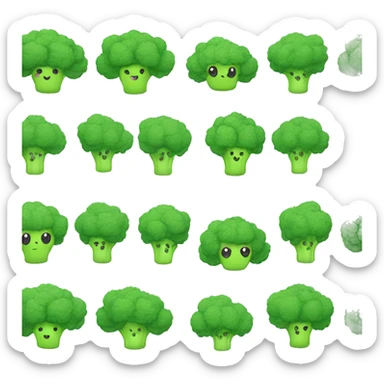 Kawaii broccoli octopus sticker