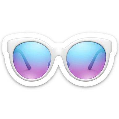 white luxury cateye sunglasses sticker