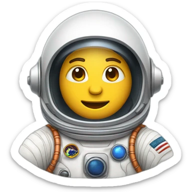 Astronauta y cohete sticker