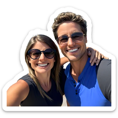 summer smiles with friends sticker