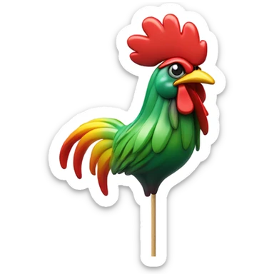 Lollipop cockerel on a stick  sticker