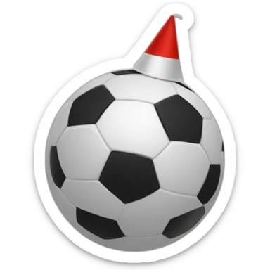 Soccerball-partyhat sticker
