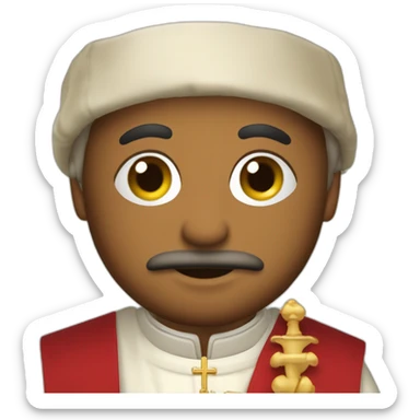 personnnage deguisé en costume casa del papal sticker