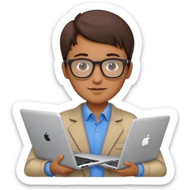 IT-Specialist with laptop sticker