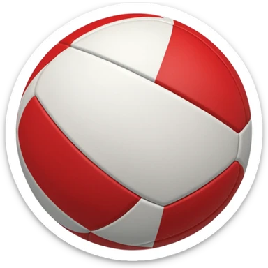 australian rules football ball with equal sized horizontal black, red, white, stripes sticker