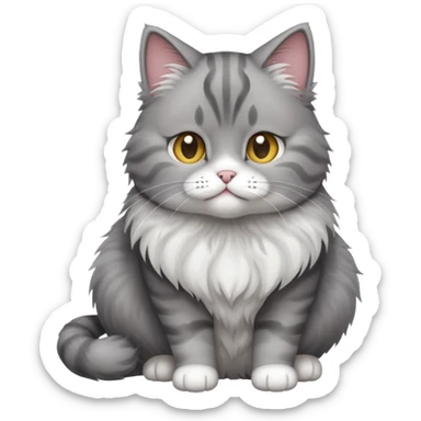 Lucy the cat pooping sticker