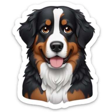 bernese mountaind dog is completly wet sticker