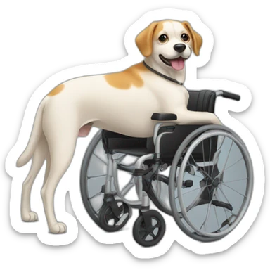 mercedes dog wheelchair sticker