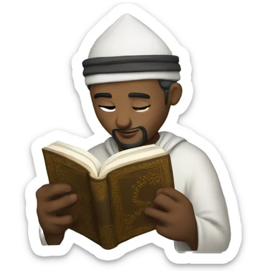 A man reading quran sticker