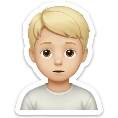 Little blonde boy wanting up  sticker