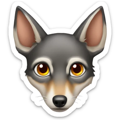 Jackal heart eyes sticker