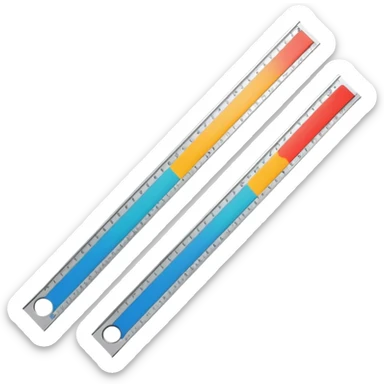straight ruler measurement tool sticker