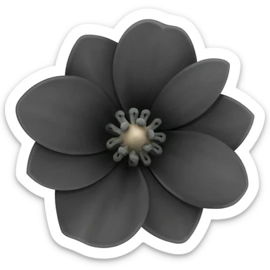 Flor de color negro sticker