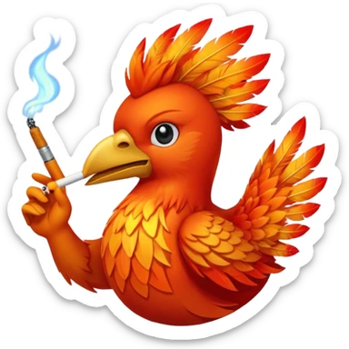 fire bird with a sigaret sticker