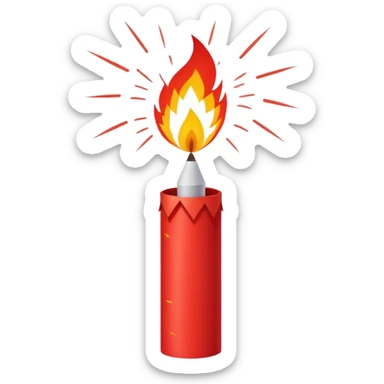 holiday firecracker sticker