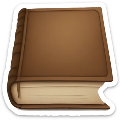 brown book sticker