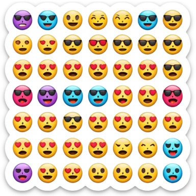 Freaky emojis sticker