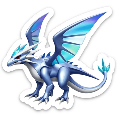 Shiny Exotic Colorful Epic Rare Latios-Kyurem-Dialga-Pokémon-Fakémon-creature sticker