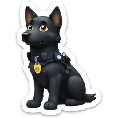 Police dog sticker