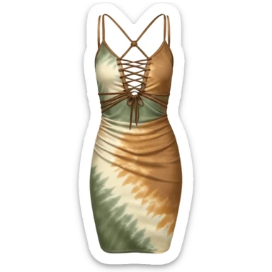 Body con Moonlit weaves clothing strappy in the front tie dye earth tones sticker