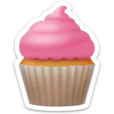 Cupcake with pink icing sticker