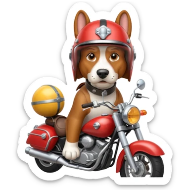 angry bassett hound on a motorcycle sticker