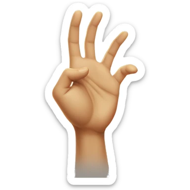 a genie's outstretched hand. sticker