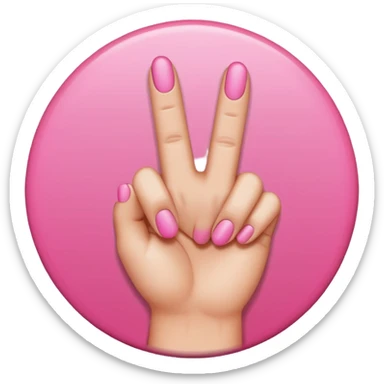 pink emoji holding up middle finger sticker